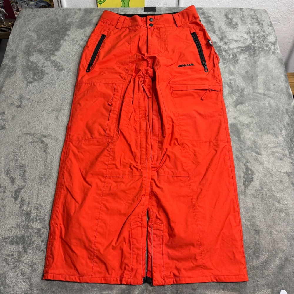 Armada MegaRex Orange Ski Snowboard Pants Mens XS Waterproof 10K Cargo